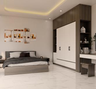 Thiết Kế Ph&ograve;ng Ngủ Hiện Đại Tối Giản, Ấm C&uacute;ng