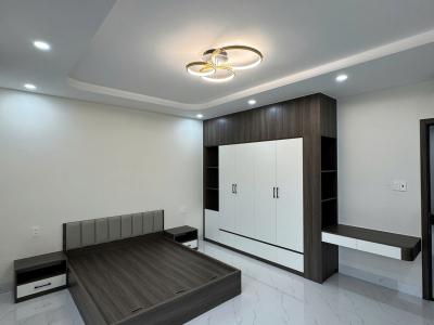 Thi c&ocirc;ng nội thất ph&ograve;ng ngủ gỗ c&ocirc;ng nghiệp hiện đại tại B&igrave;nh Dương