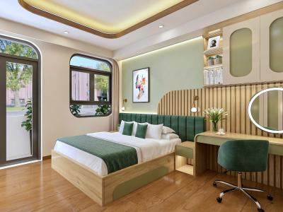 Hoàn thiện công trình nội thất theo xu hướng cong - Villa Tại Lạc Long Quân, HCM