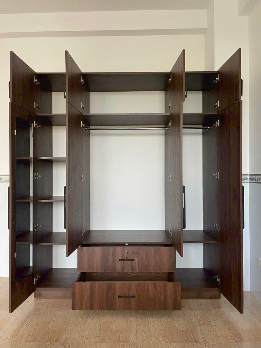 tủ quần áo gỗ MDF lõi xanh chống ẩm