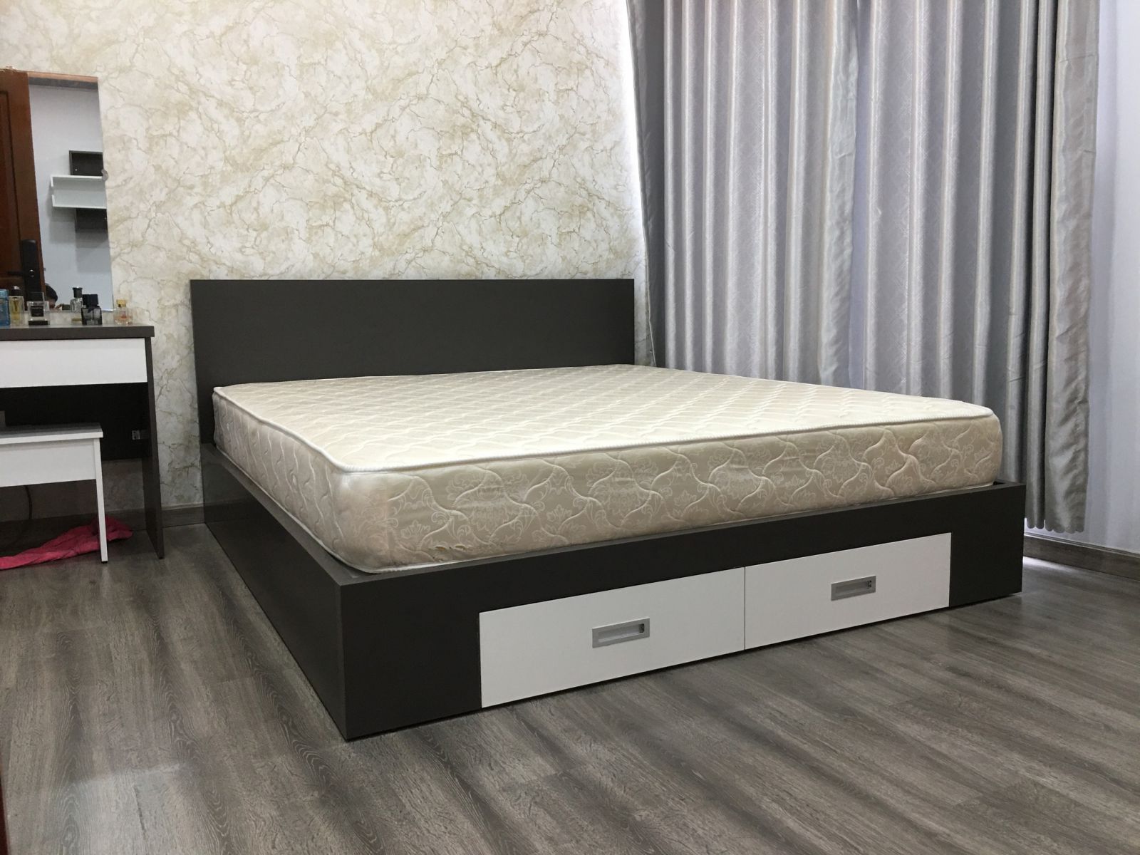 giường 1m6x2m gỗ mdf chống ẩm tại tân phú