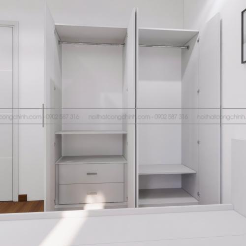 Tủ quần áo gỗ MDF lõi xanh chống ẩm giá rẻ tại HCM